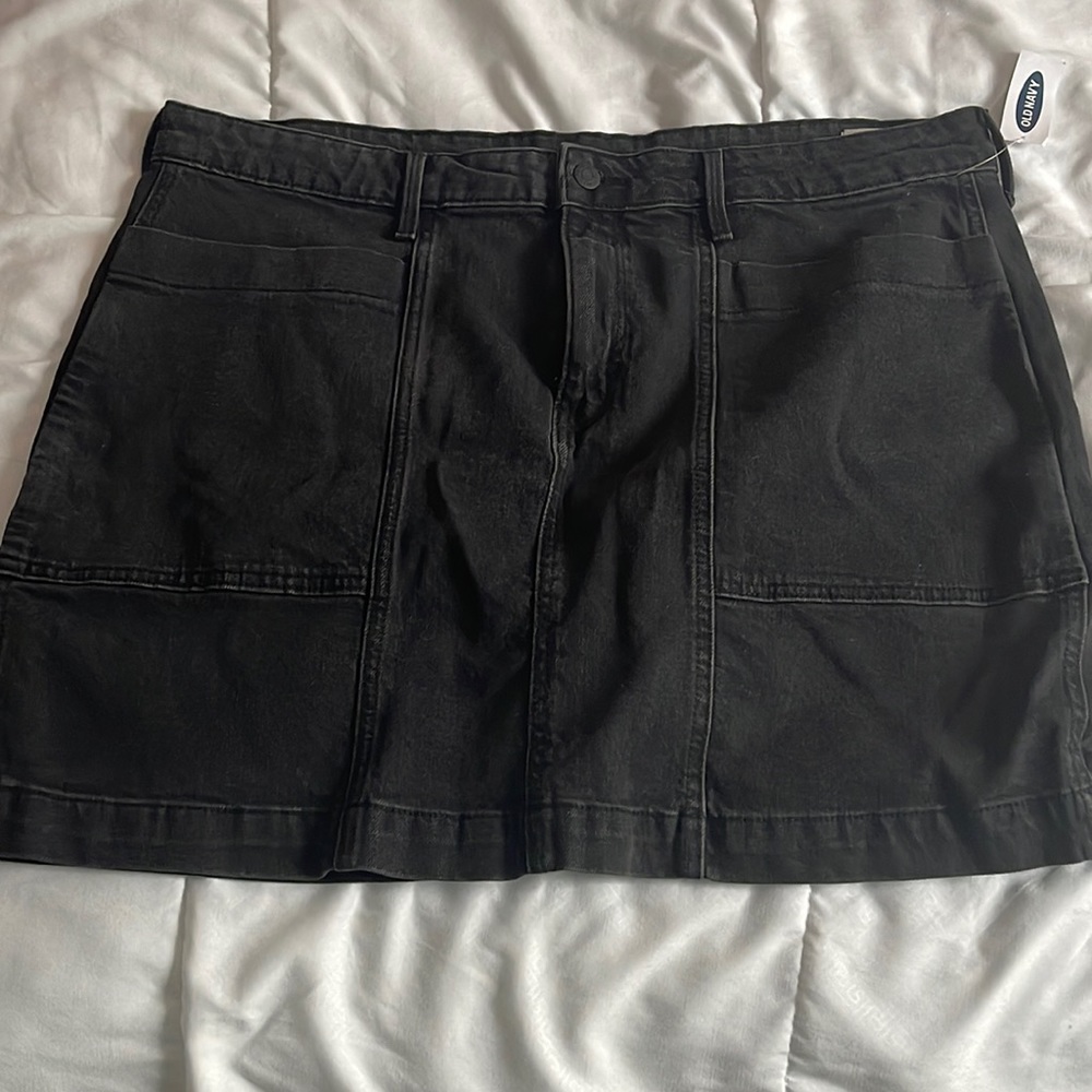 Black Jean Skirt